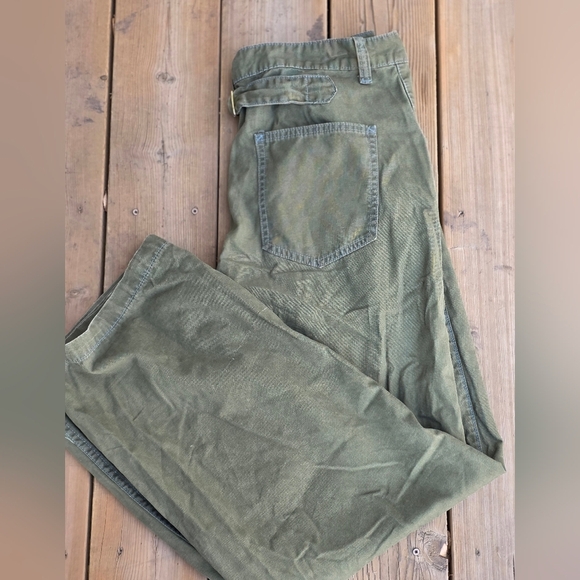 Uncle Fu dark green khaki utility pants. Straight loose leg. 30 waist. - Picture 10 of 14